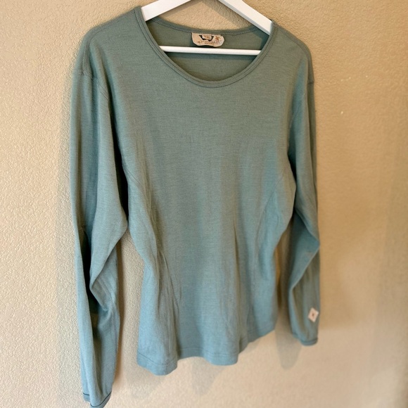 SmartWool Sage Green Crew Neck Base Layer Long Sleeve Size M Casual 100% wool - Picture 4 of 8